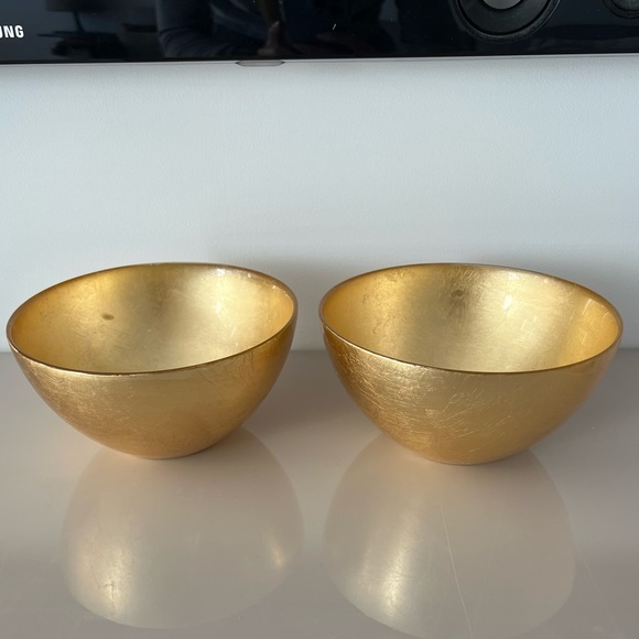 West Elm Accents West Elm Gold Leaf Bowls Poshmark